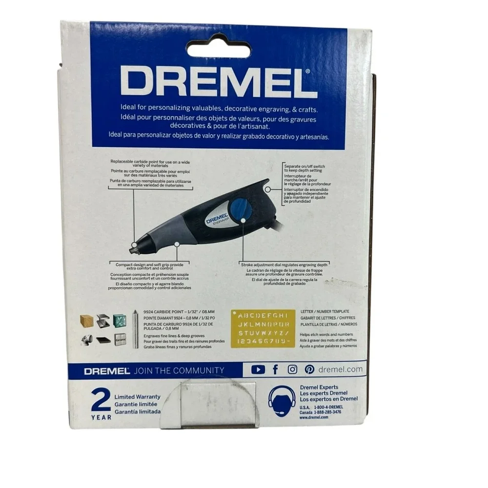 Dremel Electric Engraver Tool 290 02 With Accessory Stencil‎